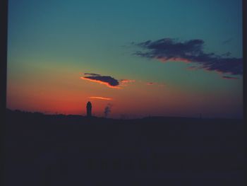 Silhouette of trees at sunset