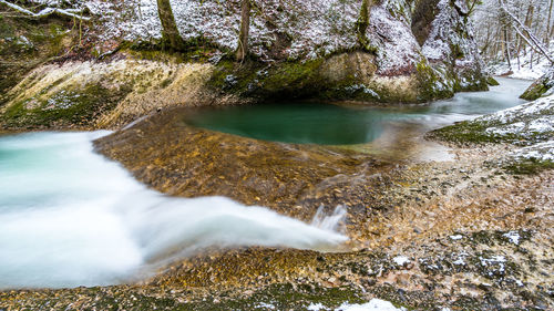 River flowing through rocks