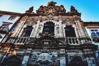 Low angle view of historic building against sky