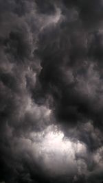 Low angle view of storm clouds in sky