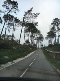 Road passing through country road