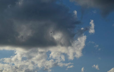 Low angle view of cloudy sky