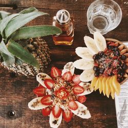 Close-up of flowers on table