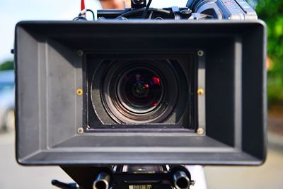 Close-up of camera