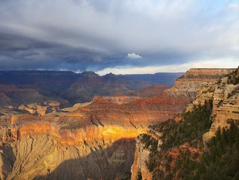 Panoramic view of landscape against cloudy sky