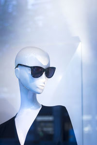 Close-up of sunglasses in store