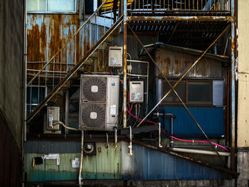 Metal structure in abandoned factory