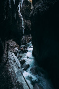 Scenic view of waterfall