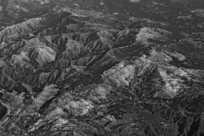 High angle view of rock on landscape