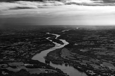 Scenic view of river against sky