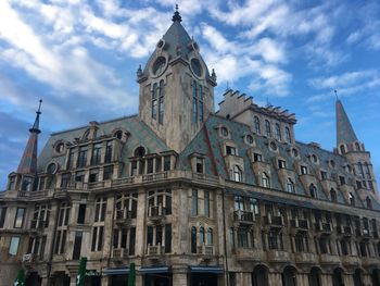 Low angle view of building against sky