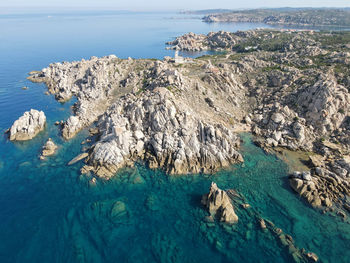 High angle view of beach