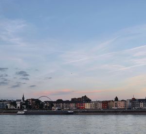 View of river against cloudy sky