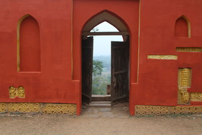 Entrance of historic building