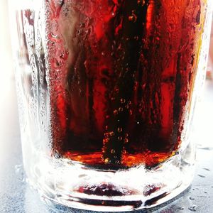 Close-up of wine in glass