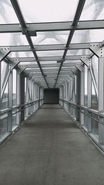 View of empty walkway in building