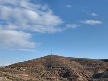 View of landscape against cloudy sky