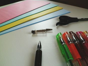 Close-up of colored pencils