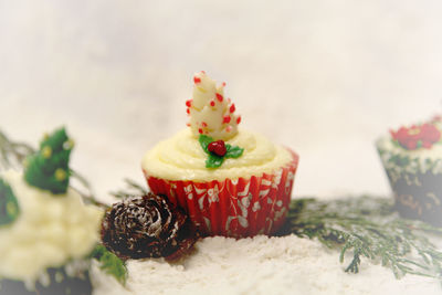 Close-up of cake on table