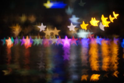 Defocused lights at night