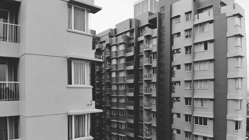 Low angle view of buildings in city