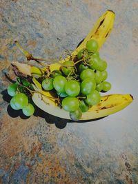 High angle view of fruits on water