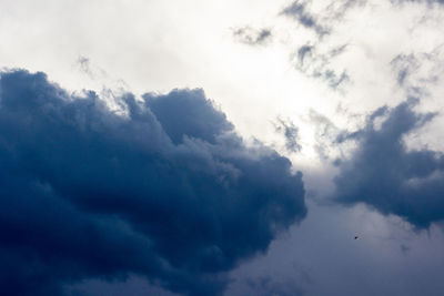 Low angle view of cloudy sky