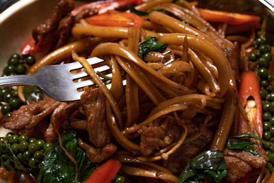 Close-up of fresh salad in plate