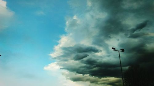 Low angle view of cloudy sky