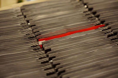 Close-up of piano keys