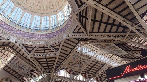 Low angle view of ceiling of building