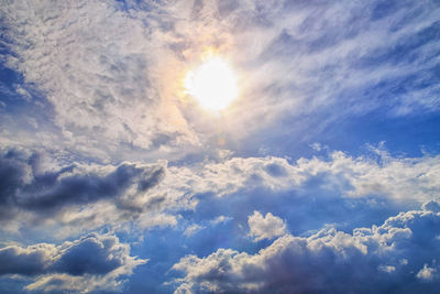 Low angle view of clouds in sky