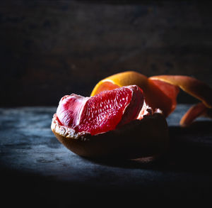 Close-up of strawberry on table