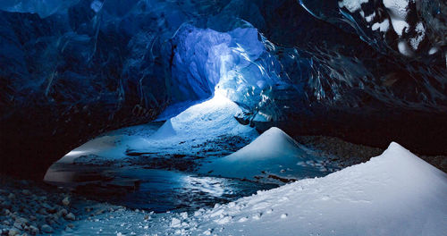 Scenic view of frozen landscape