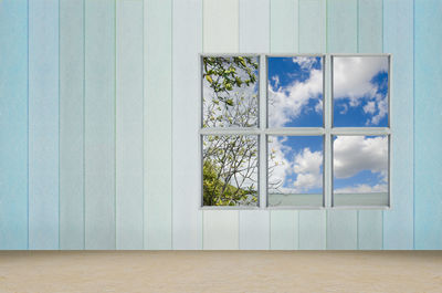 Window against sky