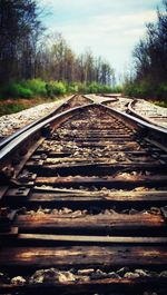 Surface level of railroad tracks