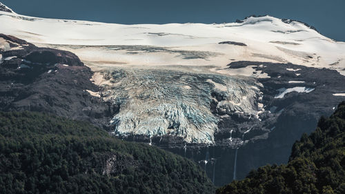 Scenic view of snowcapped mountains