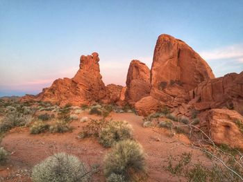 Rock formations in a desert