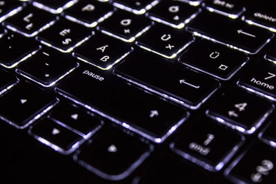 Close-up of computer keyboard