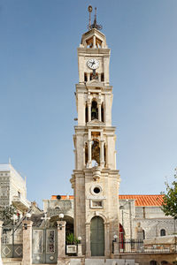 Low angle view of historic building against sky