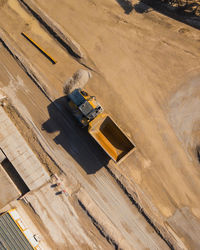 Aerial view of construction site