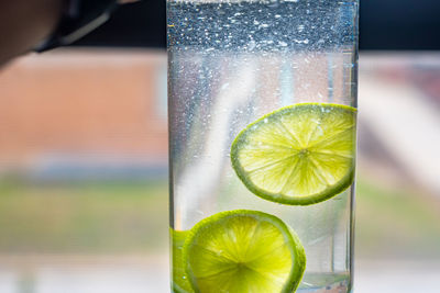 Close-up of lemon slice