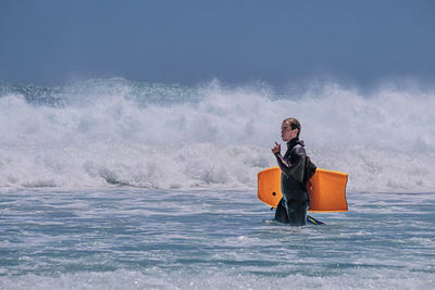 Man in sea