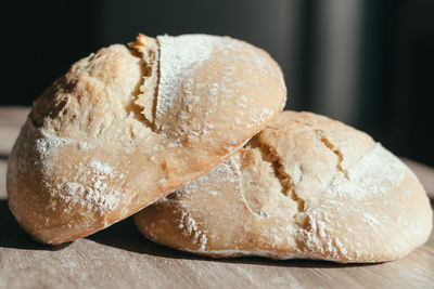 Close-up of bread on table