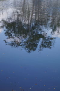 High angle view of lake against sky