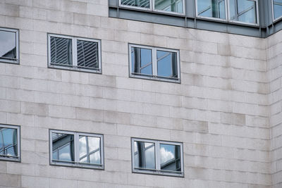 Low angle view of window on building