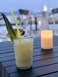 Close-up of drink on table