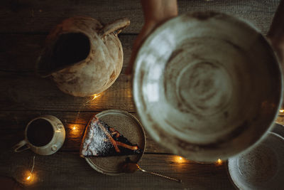 Girl holding a ceramic plate