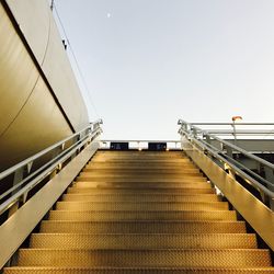 Staircase against clear sky