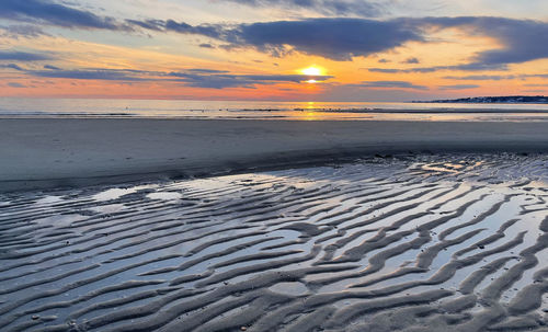 Sunset on the beach at chatham, cape cod